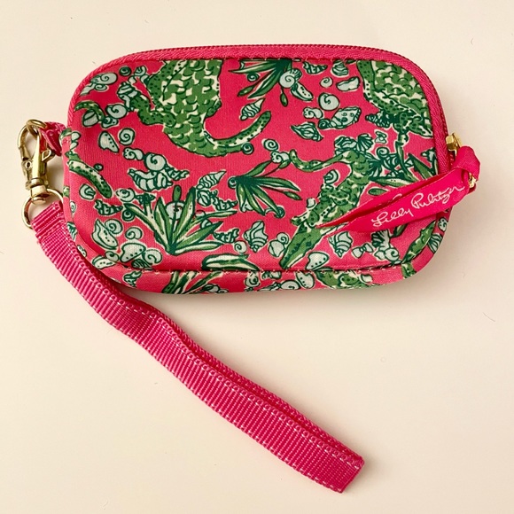 LILLY PULITZER Pink Alligator Coin Purse Wallet - Picture 6 of 6